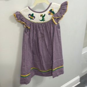 Mardi Gras Girls Dress 4t